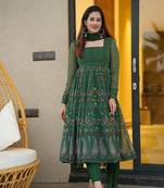 SPARKLING GREEN GEORGETTE SUIT SET 