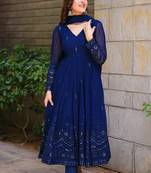 WHISPERING BREEZE GEORGETTE EMBROIDERED SUIT SET 