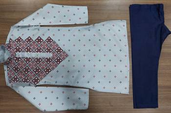 printed  kurta and pajama set for boys best for ethnic wear, casual wear, party wear 5