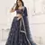 BLACK NET FABRIC LEHENGA CHOLI WITH SEQUINS AND THREAD EMBROIDERY WORK