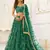 GREEN NET FABRIC LEHENGA CHOLI WITH SEQUINS AND THREAD EMBROIDERY WORK