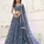 NET FABRIC LEHENGA CHOLI WITH SEQUINS AND THREAD EMBROIDERY WORK