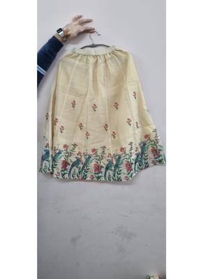 Peach Printed Silk Lehenga Choli Set 8