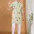 men's pastel kurta, jacket and elastic pyjama set - tropical paradise