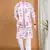 men's pastel kurta, jacket and elastic pyjama set - tropical paradise