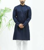 navy matka silk  kurta