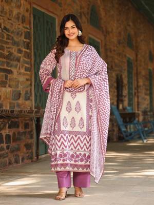 Shiwangi couture purple cotton suit set 1
