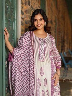 Shiwangi couture purple cotton suit set 3