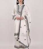 Shiwangi couture white cotton suit set