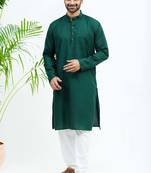green matka silk  kurta