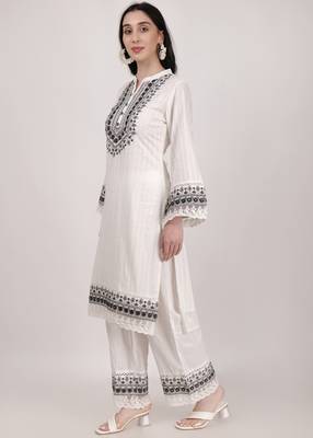 Shiwangi couture white cotton suit set 3