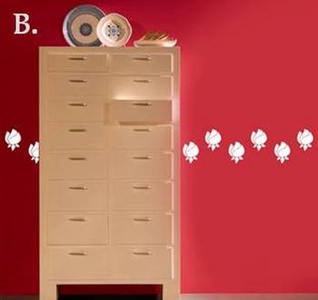 Rose abstract wall decal 2