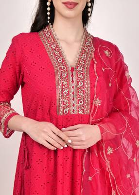 Shiwangi couture cotton frock suit set 2