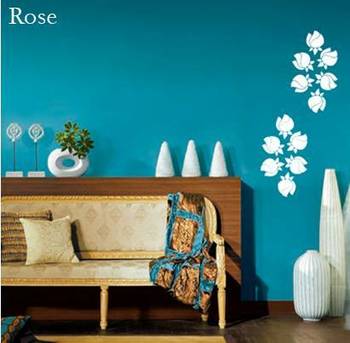 Rose abstract wall decal 3