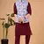 men's silk kurta, jacket and elastic pyjama set - tropical paradise