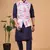 men's silk kurta, jacket and elastic pyjama set - tropical paradise