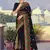 Black Zari Resham Embroidered Georgette Saree With Blouse Piece