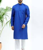 blue matka silk kurta