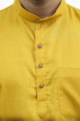 mustard matka silk  kurta 4