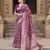 Elora linen ikkat zig zag jacquard weaving saree for women (magenta)