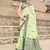 Elora handloom cotton butti weaving saree for women (parrot green)