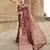 Elora linen ikkat zig zag jacquard weaving saree for women (red)