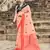 Elora handloom cotton butti weaving saree for women (peach)