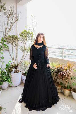 SOLID LONG FLAIR LESS BODER SET WITH DUPATTA  5