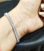 Pleasant silver cz stone bracelet