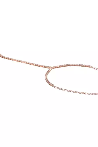  Radiant Beauty: Gold Plated Cz Stone Ring Bracelet