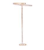 Radiant beauty: gold plated cz stone ring bracelet