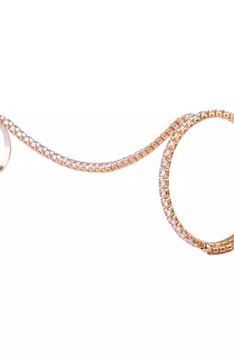 Radiant beauty: gold plated cz stone ring bracelet