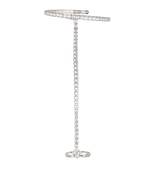  Radiant Beauty:Silver Plated Cz Stone Ring Bracelet