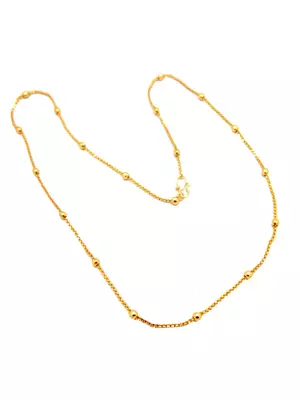  Gold Plated Ball Design Neck Chain For Men 3