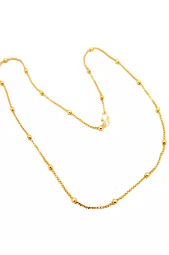  Gold Plated Ball Design Neck Chain For Men