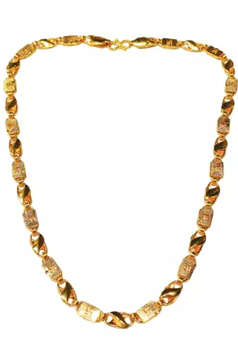  Timeless Symbolism: Men's Gold Plated Swastik Chain - A Fusion of Tradition And Style
