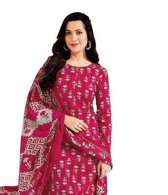 Unstitched crepe salwar suit material printed 2