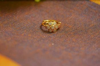 Floral motif gold plated brass premium nosering or nosepin for women 1