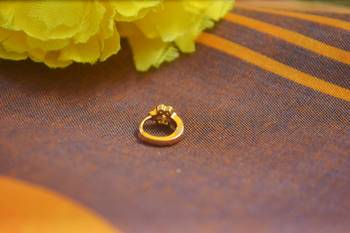 Floral motif gold plated brass premium nosering or nosepin for women 3