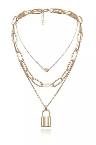 Designer women lock and heart pendant necklace for women & girls