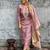 Women onion pink embroidered viscose stitched party wear salwar kameez