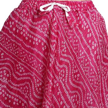 Magenta printed flared cotton kota doriya lehenga skirt 4