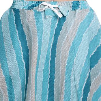 Sea green printed flared cotton kota doriya lehenga skirt 4