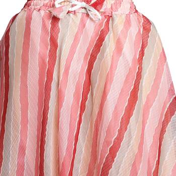 Peach printed flared cotton kota doriya lehenga skirt 4