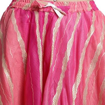 Magenta printed flared cotton kota doriya lehenga skirt 4