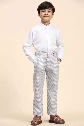 Black checkered cotton 3 piece suit set for boys party,wedding outfits