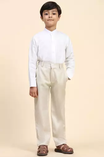 Light brown checkered cotton 3 piece suit set for boys party,wedding outfits
