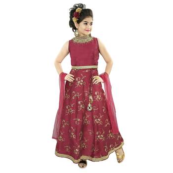 Maroon Silk With Sequence Embroidery And Zarodosi Handwork With Choli 3