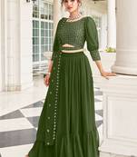 Latest Mahendi Party Wear Lehenga Choli For Women