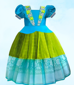 Girl's pattu pavadai readymade lehenga choli/girl's lehenga & choli